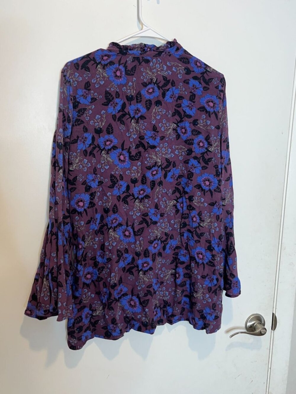 Free People Purple Floral Boho Magic Mystery Tunic Women XS - Picture 6 of 11